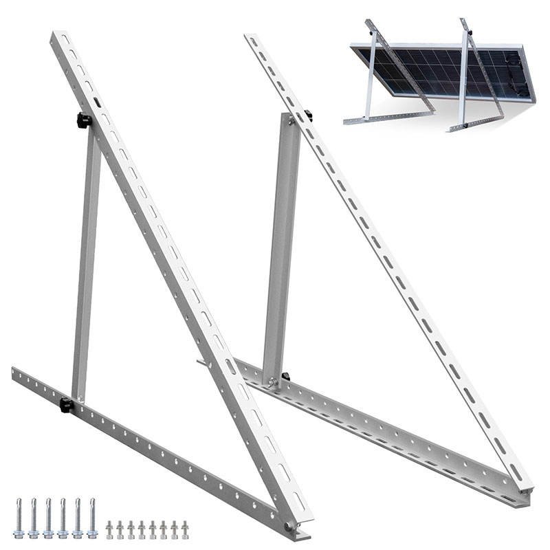 Adjustable Solar Panel Tilt Mount Bracket - 0-90° Heavy Duty Aluminum Triangle Roof Mounting System for 50W-400W Panels