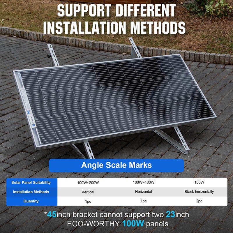 Adjustable Solar Panel Tilt Mount Bracket - 0-90° Heavy Duty Aluminum Triangle Roof Mounting System for 50W-400W Panels - Image 7