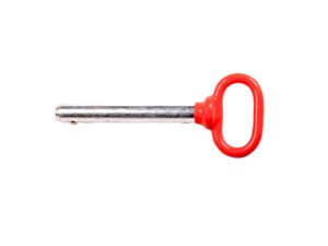 Heavy Duty Quick Release Pin with Red Rubber Grip - Stainless Steel Ball Lock Detent Pin for Industrial Use