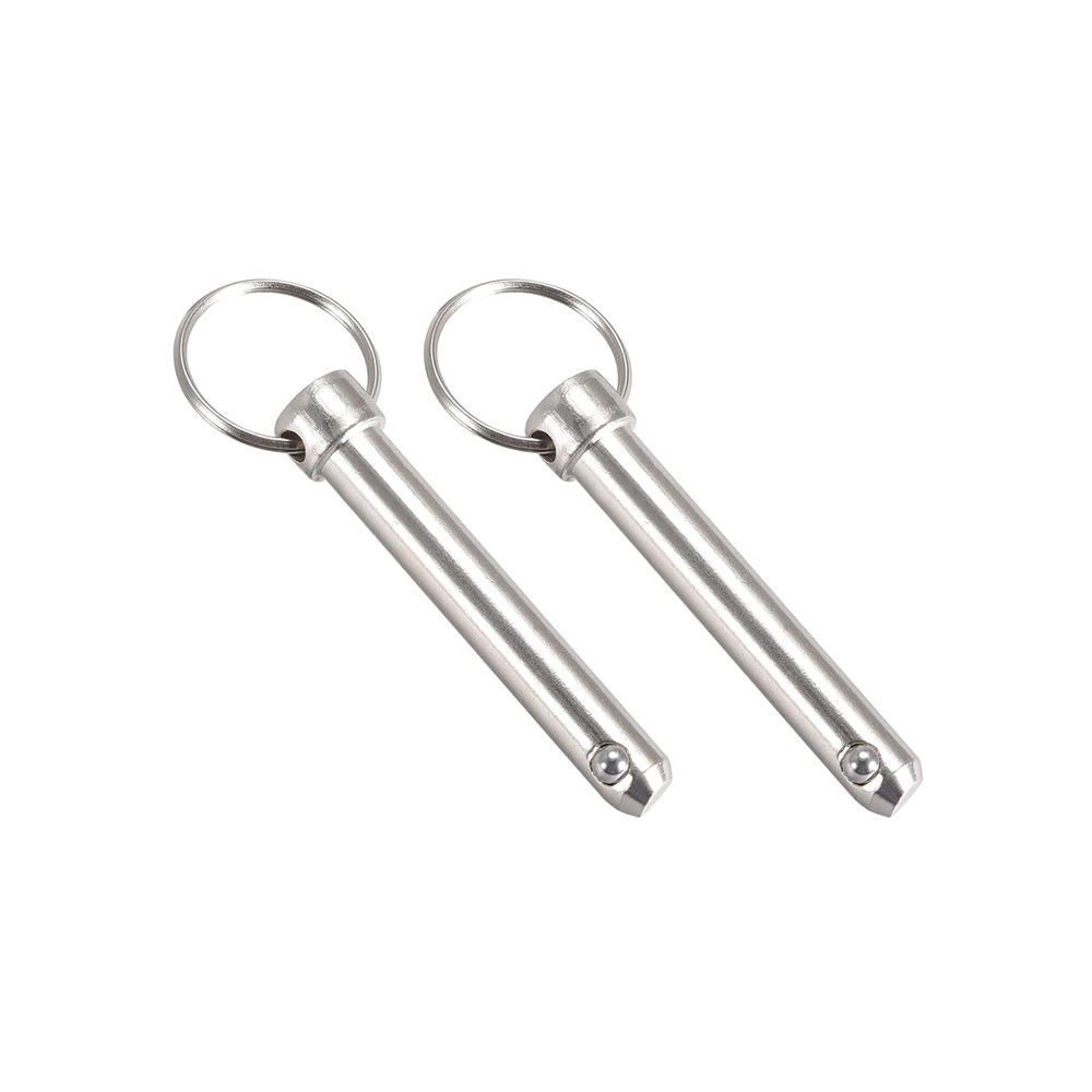 Stainless Steel 304 Quick Release Ball Lock Pin with T-Handle - Marine Grade Pull Ring Locking Pin