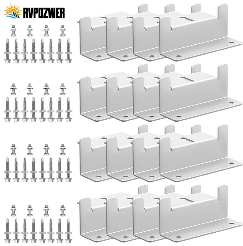Universal Solar Panel Z-Bracket Mounting Kit (4 Pcs) – High-Strength Anodized Aluminum