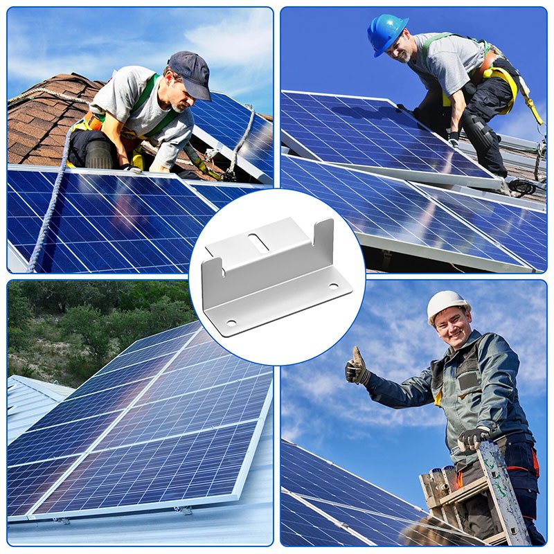 Universal Solar Panel Z-Bracket Mounting Kit (4 Pcs) – High-Strength Anodized Aluminum