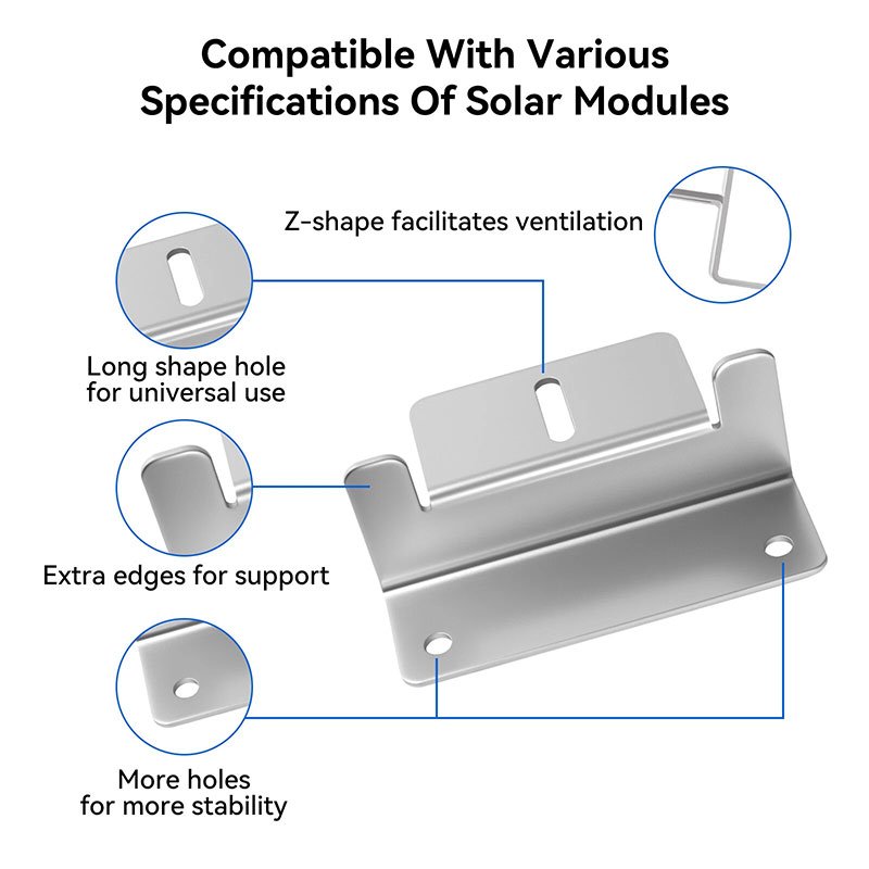 Universal Solar Panel Z-Bracket Mounting Kit (4 Pcs) – High-Strength Anodized Aluminum