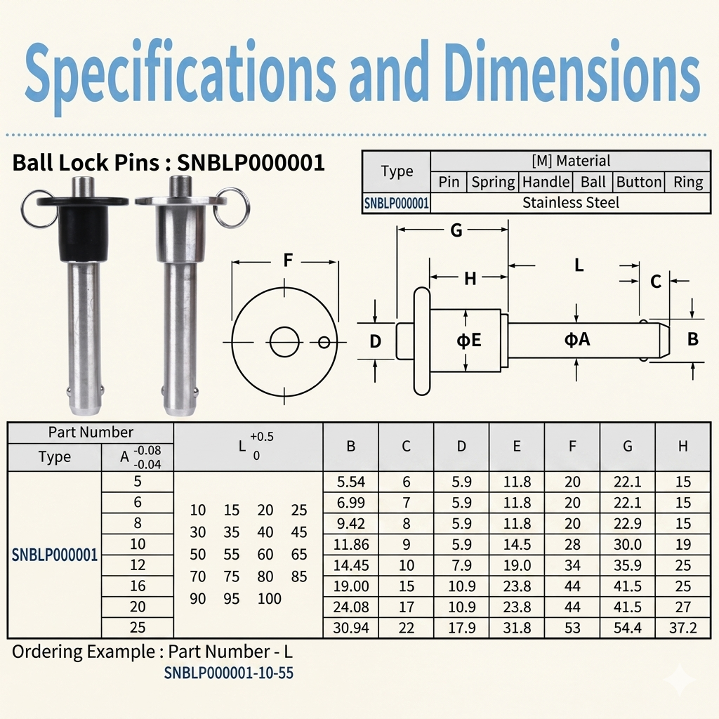 Sinoboltco Precision Industrial Locking Solutions: Durable Stainless Steel Quick-Release Pins for Fixtures, Tooling, and Machinery
