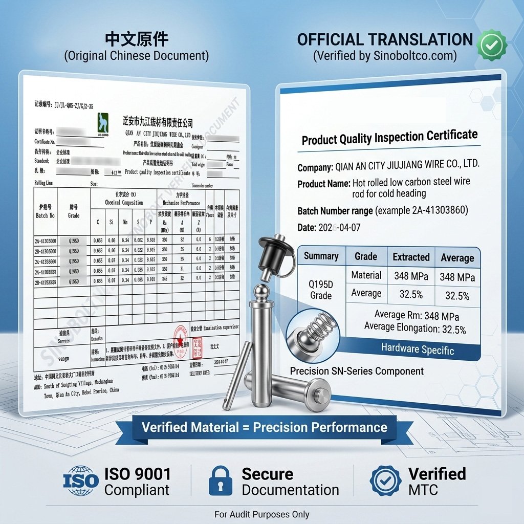 Stainless Steel Ball Lock Pins supplier