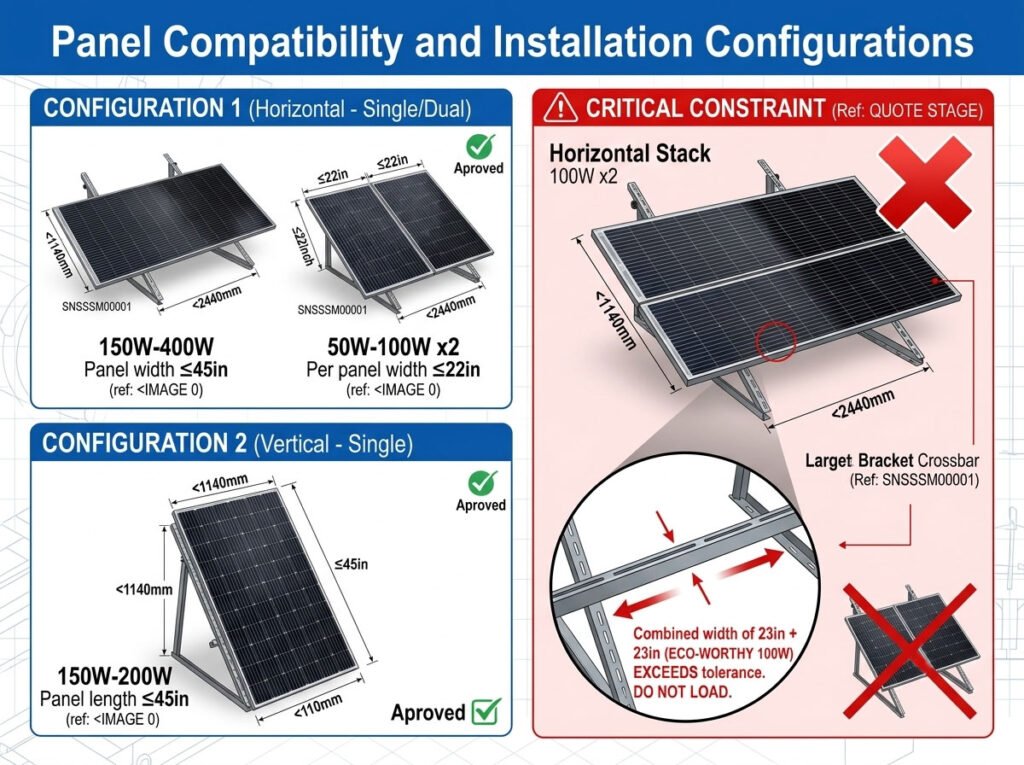 Anodized Aluminum and SUS304 Stainless Steel Solar Bracket Material Specifications