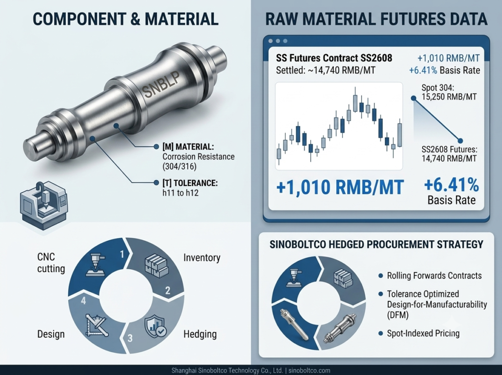 Stainless steel 304 and 316L futures basis analysis for precision components