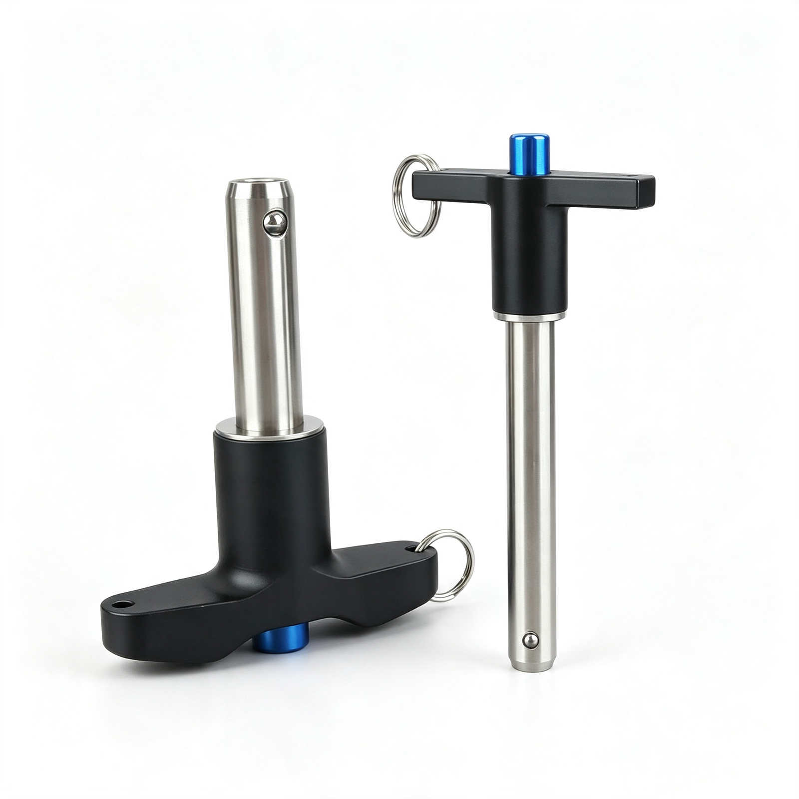 Two sizes T grip quick release ball lock pins with safety ring, sinoboltco snblp000008