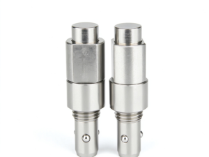 Side view of sinoboltco snblp000015 nickel plated carbon steel ball lock pin with M8 and M12 thread options