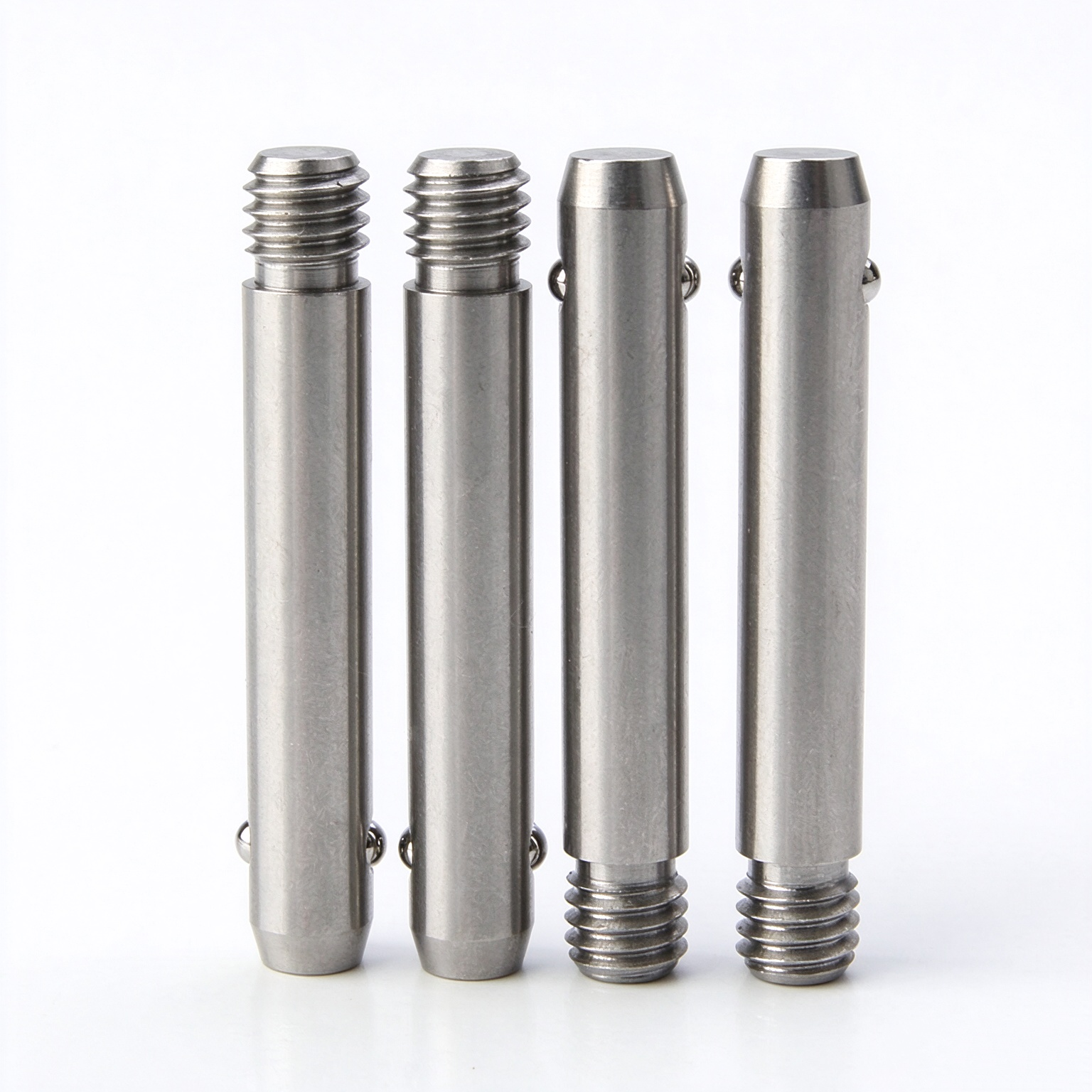 Detail view of dual spring locking balls and metric thread shank on Sinoboltco snblp000019 ball lock pin