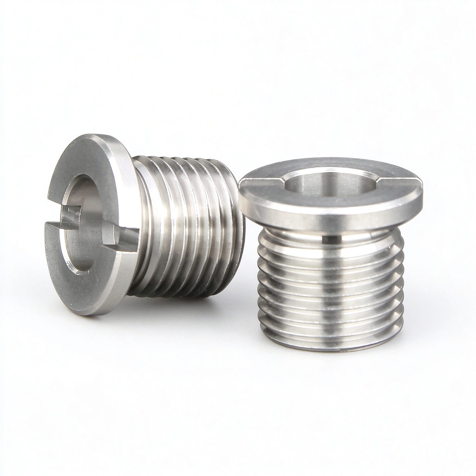 Close-up view of 2.5mm slotted flange drive on sinoboltco snblp000018 precision locating bushing