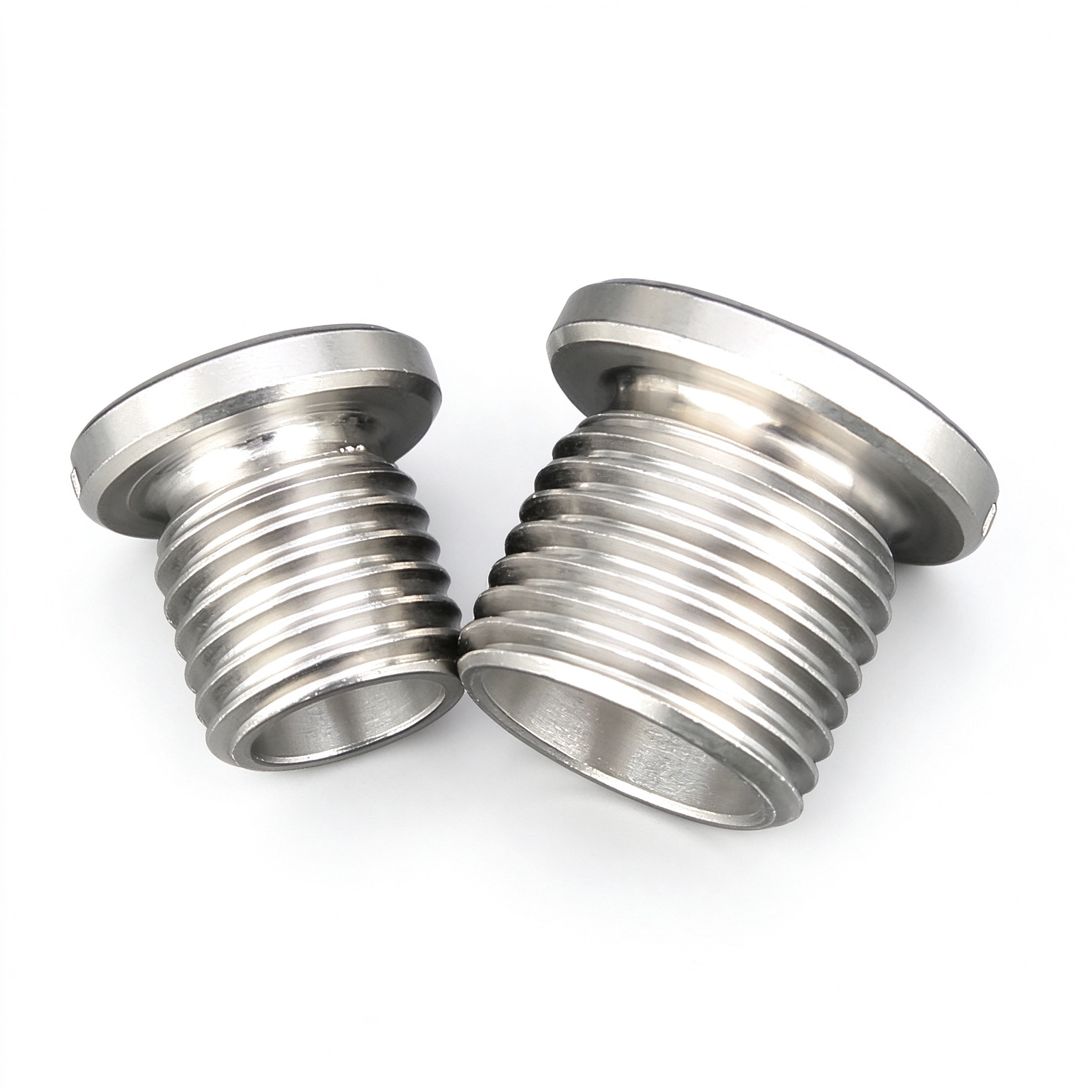 Side-by-side comparison of M6 and M10 bore sizes for sinoboltco snblp000018 threaded inserts